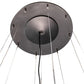 Meyda Lighting Araneta 72" 14-Light Gunmetal Gray Semi-flush Mount Light With White Statuario Idalight Shade