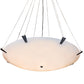 Meyda Lighting Araneta 72" 14-Light Gunmetal Gray Semi-flush Mount Light With White Statuario Idalight Shade