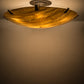 Meyda Lighting Araneta 72" 14-Light Oil Rubbed Bronze Semi-flush Mount Light With Travertine Idlaight Shade Glass