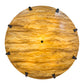 Meyda Lighting Araneta 72" 14-Light Oil Rubbed Bronze Semi-flush Mount Light With Travertine Idlaight Shade Glass