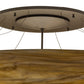 Meyda Lighting Araneta 72" 14-Light Oil Rubbed Bronze Semi-flush Mount Light With Travertine Idlaight Shade Glass