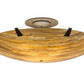Meyda Lighting Araneta 72" 14-Light Oil Rubbed Bronze Semi-flush Mount Light With Travertine Idlaight Shade Glass