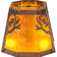 Meyda Lighting Arbre 15" Blackened Copper Frame With Amber Mica Oblong Shade Glass