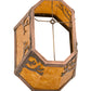 Meyda Lighting Arbre 15" Blackened Copper Frame With Amber Mica Oblong Shade Glass