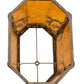 Meyda Lighting Arbre 15" Blackened Copper Frame With Amber Mica Oblong Shade Glass