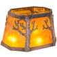 Meyda Lighting Arbre 15" Blackened Copper Frame With Amber Mica Oblong Shade Glass