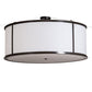 Meyda Lighting Arcas 248508 48" 8-Light Timeless Bronze Semi-flush Mount Light With White Statuario Idalight Shade