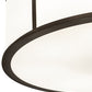 Meyda Lighting Arcas 248508 48" 8-Light Timeless Bronze Semi-flush Mount Light With White Statuario Idalight Shade