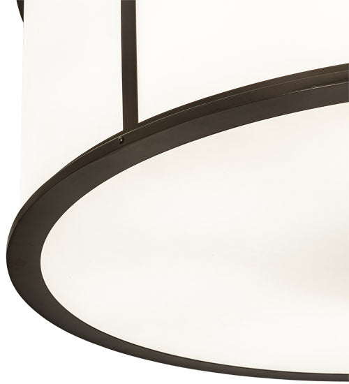 Meyda Lighting Arcas 248508 48" 8-Light Timeless Bronze Semi-flush Mount Light With White Statuario Idalight Shade