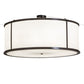 Meyda Lighting Arcas 248508 48" 8-Light Timeless Bronze Semi-flush Mount Light With White Statuario Idalight Shade