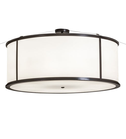 Meyda Lighting Arcas 248508 48" 8-Light Timeless Bronze Semi-flush Mount Light With White Statuario Idalight Shade