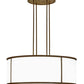 Meyda Lighting Arcas 48" 10-Light LED Rustic Iron Pendant Light With White Statuario Idalight Shade