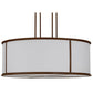 Meyda Lighting Arcas 48" 10-Light LED Rustic Iron Pendant Light With White Statuario Idalight Shade
