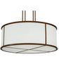 Meyda Lighting Arcas 48" 10-Light LED Rustic Iron Pendant Light With White Statuario Idalight Shade