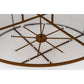 Meyda Lighting Arcas 48" 10-Light LED Rustic Iron Pendant Light With White Statuario Idalight Shade