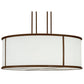 Meyda Lighting Arcas 48" 10-Light LED Rustic Iron Pendant Light With White Statuario Idalight Shade