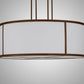 Meyda Lighting Arcas 48" 10-Light Rustic Iron Pendant Light With White Statuario Idalight Shade