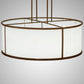 Meyda Lighting Arcas 48" 10-Light Rustic Iron Pendant Light With White Statuario Idalight Shade