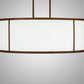 Meyda Lighting Arcas 48" 10-Light Rustic Iron Pendant Light With White Statuario Idalight Shade
