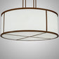 Meyda Lighting Arcas 48" 10-Light Rustic Iron Pendant Light With White Statuario Idalight Shade