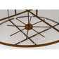Meyda Lighting Arcas 48" 10-Light Rustic Iron Pendant Light With White Statuario Idalight Shade
