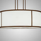 Meyda Lighting Arcas 48" 10-Light Rustic Iron Pendant Light With White Statuario Idalight Shade