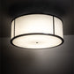 Meyda Lighting Arcas 48" 8-Light Timeless Bronze Semi-flush Mount Light With White Statuario Idalight Shade Glass