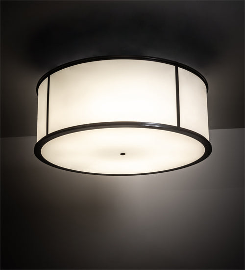 Meyda Lighting Arcas 48" 8-Light Timeless Bronze Semi-flush Mount Light With White Statuario Idalight Shade Glass