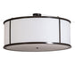 Meyda Lighting Arcas 48" 8-Light Timeless Bronze Semi-flush Mount Light With White Statuario Idalight Shade Glass