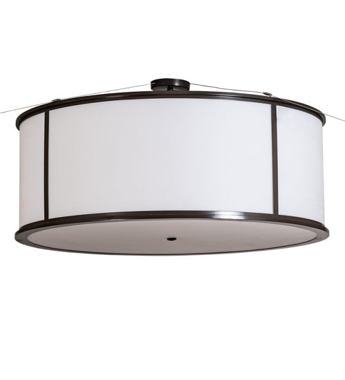 Meyda Lighting Arcas 48" 8-Light Timeless Bronze Semi-flush Mount Light With White Statuario Idalight Shade Glass