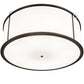 Meyda Lighting Arcas 48" 8-Light Timeless Bronze Semi-flush Mount Light With White Statuario Idalight Shade Glass
