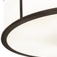 Meyda Lighting Arcas 48" 8-Light Timeless Bronze Semi-flush Mount Light With White Statuario Idalight Shade Glass