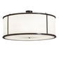 Meyda Lighting Arcas 48" 8-Light Timeless Bronze Semi-flush Mount Light With White Statuario Idalight Shade Glass
