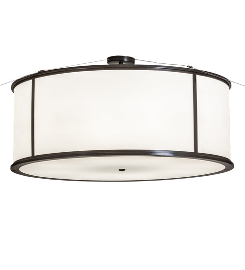 Meyda Lighting Arcas 48" 8-Light Timeless Bronze Semi-flush Mount Light With White Statuario Idalight Shade Glass