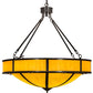 Meyda Lighting Arco 36" 8-Light LED Timeless Bronze Pendant Light With Beige Tawnyrock Idalight Shade Glass
