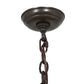 Meyda Lighting Arco 36" 8-Light LED Timeless Bronze Pendant Light With Beige Tawnyrock Idalight Shade Glass