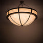 Meyda Lighting Arco 48" 8-Light Timeless Bronze Semi-flush Mount Light With Beige Sahara Taupe Idalight Shade Glass