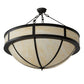 Meyda Lighting Arco 48" 8-Light Timeless Bronze Semi-flush Mount Light With Beige Sahara Taupe Idalight Shade Glass