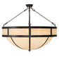 Meyda Lighting Arco 48" 8-Light Timeless Bronze Semi-flush Mount Light With Beige Sahara Taupe Idalight Shade Glass