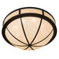 Meyda Lighting Arco 48" 8-Light Timeless Bronze Semi-flush Mount Light With Beige Sahara Taupe Idalight Shade Glass