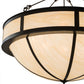 Meyda Lighting Arco 48" 8-Light Timeless Bronze Semi-flush Mount Light With Beige Sahara Taupe Idalight Shade Glass