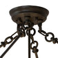 Meyda Lighting Arco 48" 8-Light Timeless Bronze Semi-flush Mount Light With Beige Sahara Taupe Idalight Shade Glass