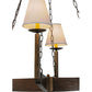 Meyda Lighting Arendal 42" 4-Light Antique Copper Chandelier With White Textrene Shade