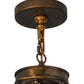 Meyda Lighting Arendal 42" 4-Light Antique Copper Chandelier With White Textrene Shade