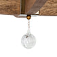 Meyda Lighting Arendal 42" 4-Light Antique Copper & Natural Wood Chandelier With White Textrene Shade