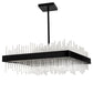 Meyda Lighting Arendelle 48"Sq 33-Light Solar Black Chandelier With Clear Shade Glass