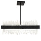Meyda Lighting Arendelle 48"Sq 33-Light Solar Black Chandelier With Clear Shade Glass