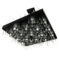 Meyda Lighting Arendelle 48"Sq 33-Light Solar Black Chandelier With Clear Shade Glass