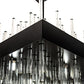 Meyda Lighting Arendelle 48"Sq 33-Light Solar Black Chandelier With Clear Shade Glass