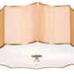 Meyda Lighting Arevik 22" 3-Light Antique Brass Flush Mount Light With Satin Cream Textrene & White Statuario Idalight Shade